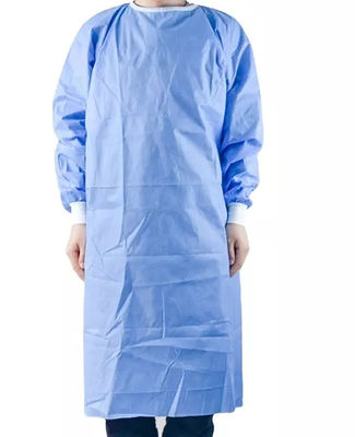 Non Woven Disposable SMS Surgical Gown 35g With Short Collar