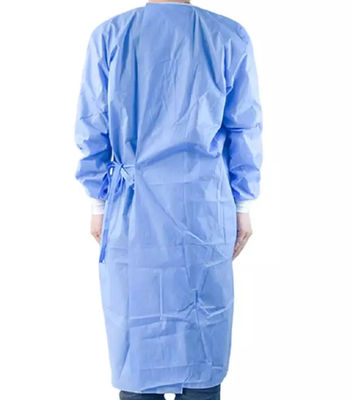 Non Woven Disposable SMS Surgical Gown 35g With Short Collar