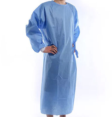 SMS SMMS Non Woven Fabric Visitor Lab Gown 45g