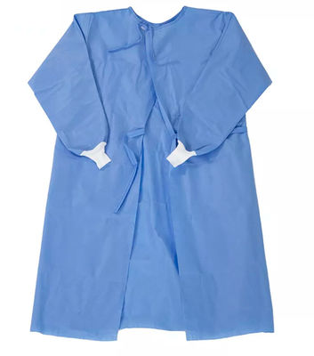 AAMI Level 3 Standard Waterproof Blue Surgical Gown SMS Isolation Gown