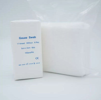High Purity Absorbent Cotton Non Sterile Gauze Swab 10x10 With X-Ray