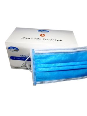 3 Ply Disposable Medical Face Mask With Earloop High Efficiency Filtration
