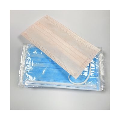 Ear Loops Disposable 3 Ply Children Nonwoven Face Mask Blue White