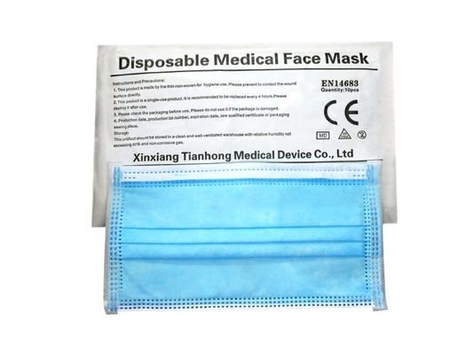 10pcs Bag 3 Ply Meltblown Nonwoven Medical Face Mask Disposable