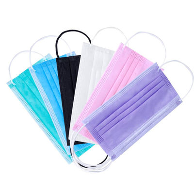 Colorful Elastic Ear Loop Surgical Mouth Mask Protective Cover 98% Comfortable