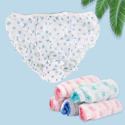 Travel Printed Nonwoven Women'S Disposable Briefs Breathable FDA