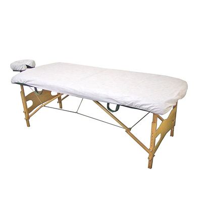 Customized 180x80cm Disposable Massage Bed Sheet Cover With Face Hole