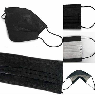 3ply Meltblown Cloth Facemask Outdoor Breathable Black Medical Mask
