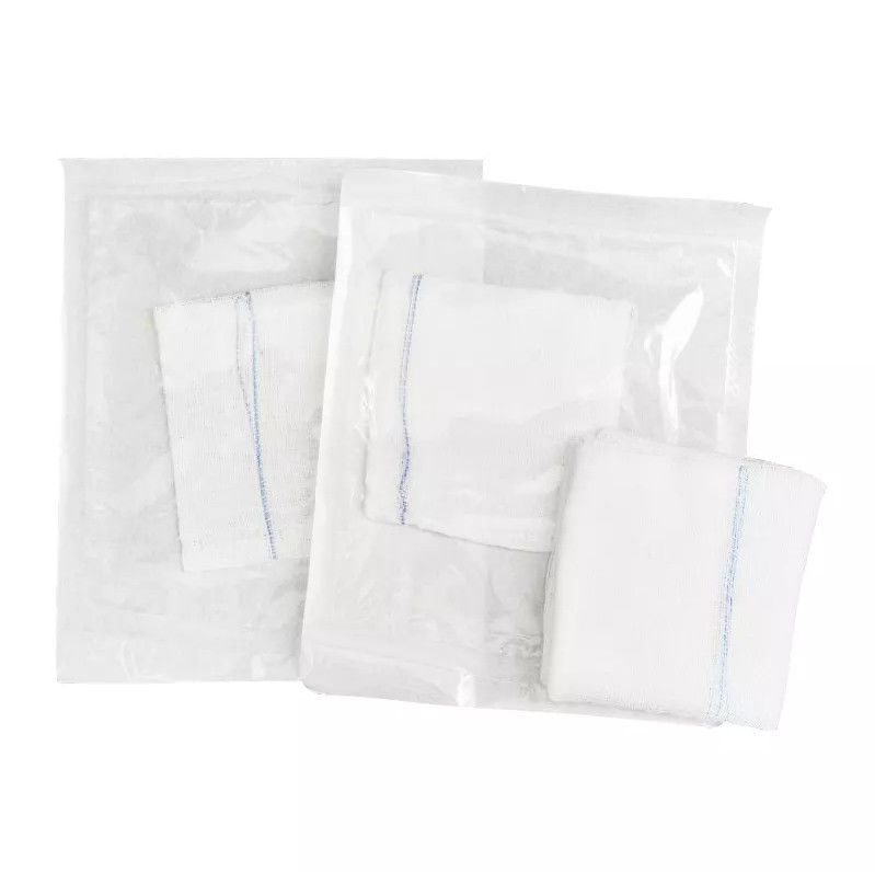 Sterile 100% Cotton 5cm X 5cm Gauze Swabs With Woven X-Ray Thread