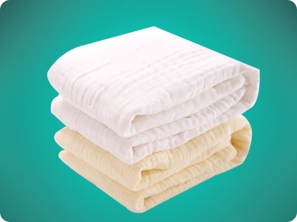 Square Shape Baby Care Cotton Products Baby Bath Towel 6 layers gauze