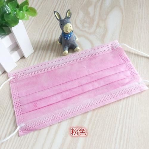 3 Ply Pink Bfe≥95% Disposable Protective Face Mask