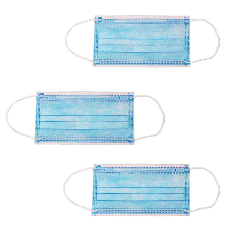 Blue 3 Ply Medical Meltblown Disposable Surgical Face Mask
