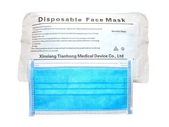 Type IIR Earloop Non Woven 50Pcs Surgical Face Mask Splash Resistant